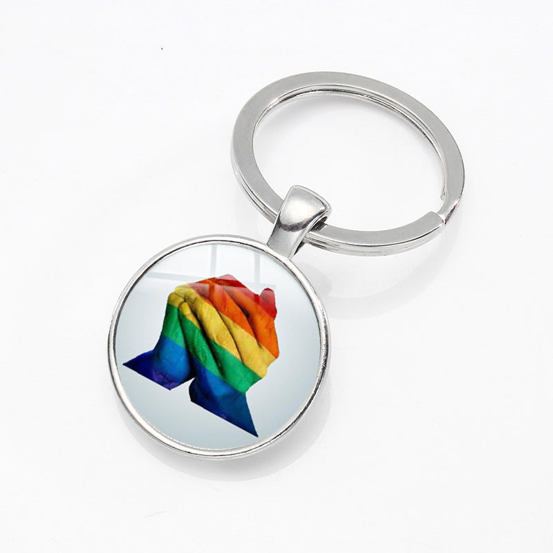 Wholesale Rainbow LGBT Zinc Alloy Keychain